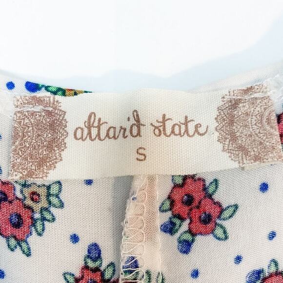 Altar'd State Floral Red White & Blue Tunic Dress Size Small - Picture 2 of 7